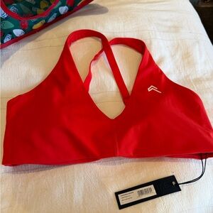 Oner Active Unified Muscle Mommy Red Unified Sports Bra Sz L *NWT